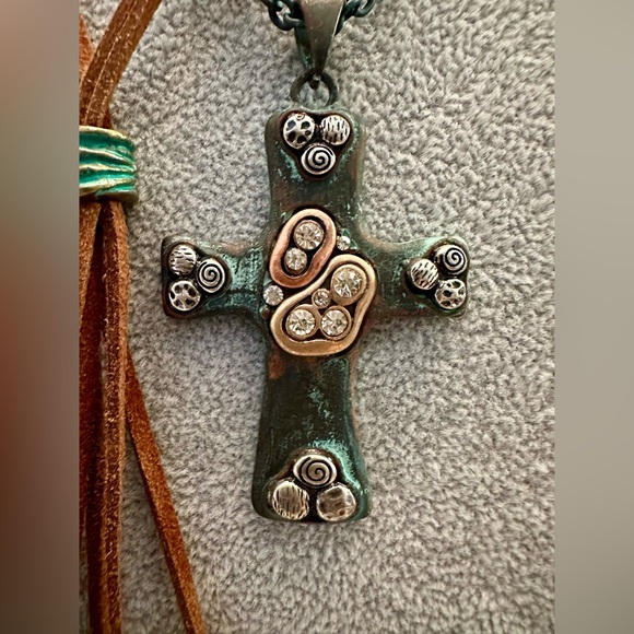 Jewelry Lot in copper/gold tone with turquoise patina - Picture 3 of 12